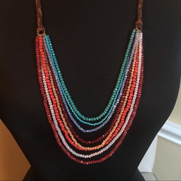 Semi-Precious Stone Multi-Strand Necklace - Picture 4 of 4